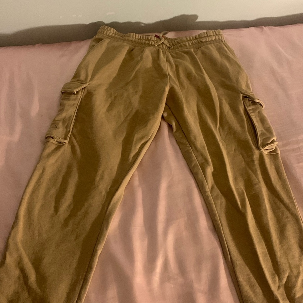 Tan Cargo Sweatpants